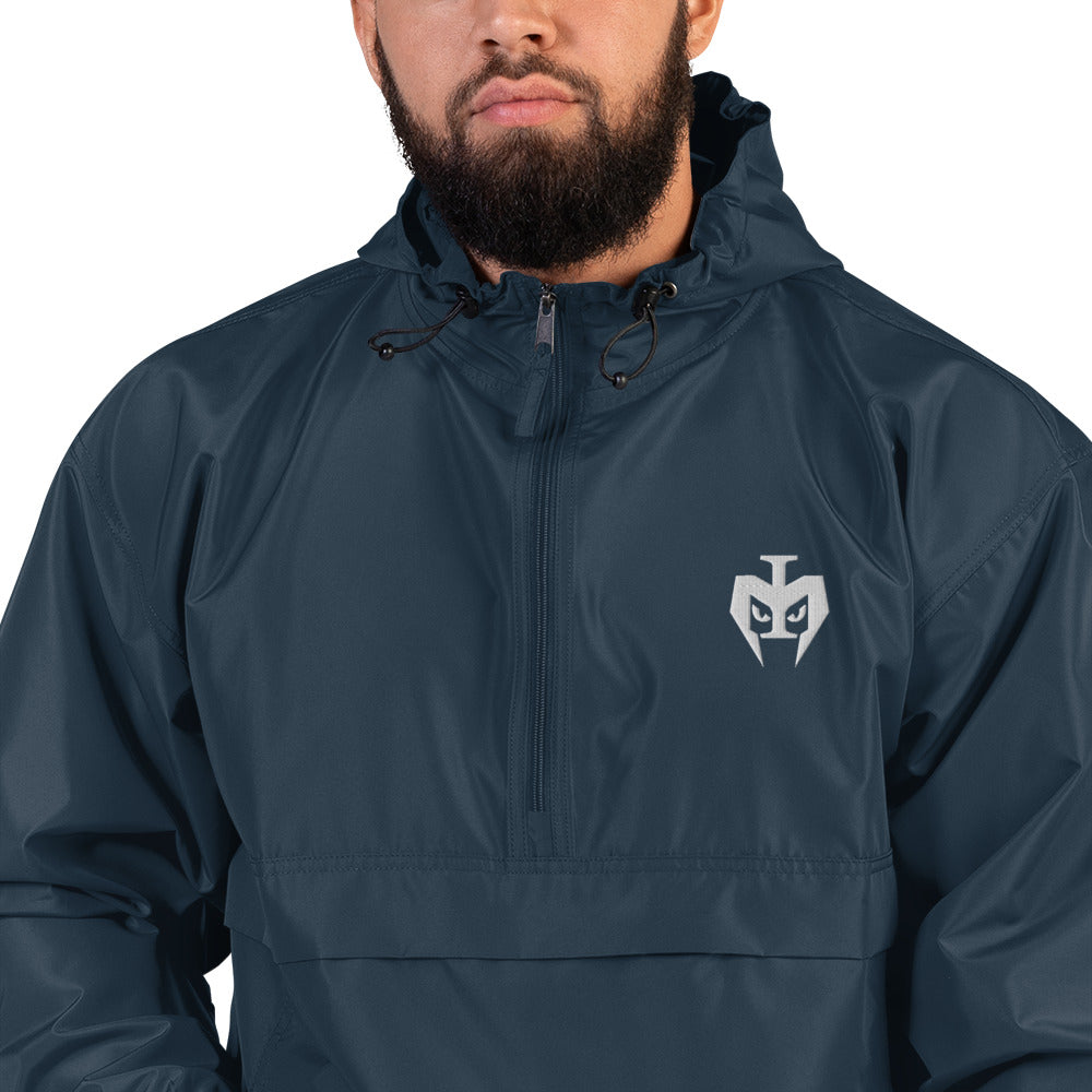 Embroidered Champion Packable Jacket (White Logo)